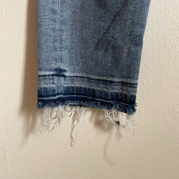 Anthropologie | Pilcro The Cigarette Slim Straight Medium Wash Frayed Hem Jeans - Picture 6 of 11
